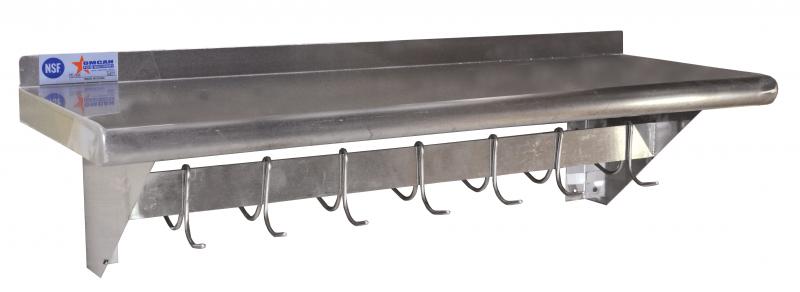 12� x 48� Stainless Steel Pot Rack with Shelf 1 12� x 48� Stainless Steel Pot Rack with Shelf